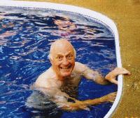 Uncle Millard in pool.